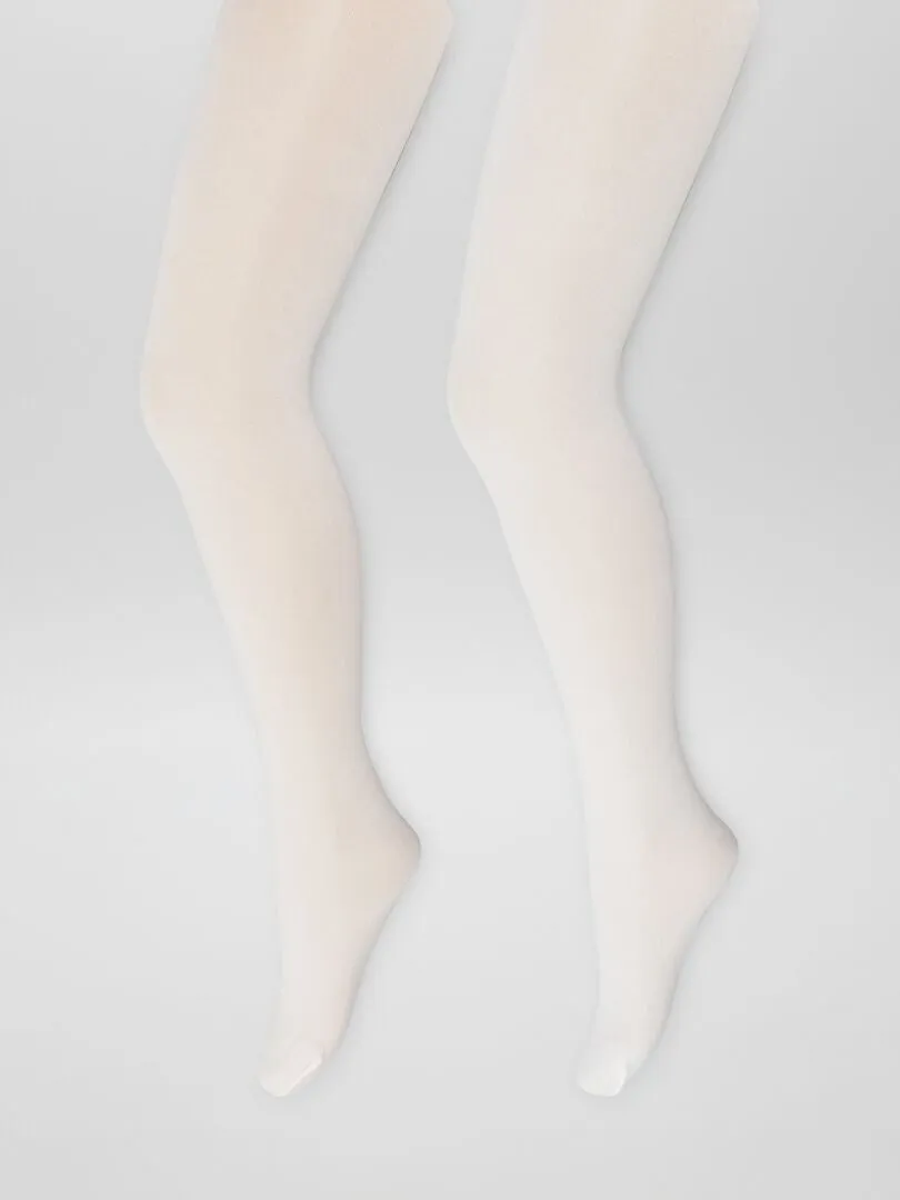 JUEGO DE 2 PARES DE MEDIAS LISAS  ROSA