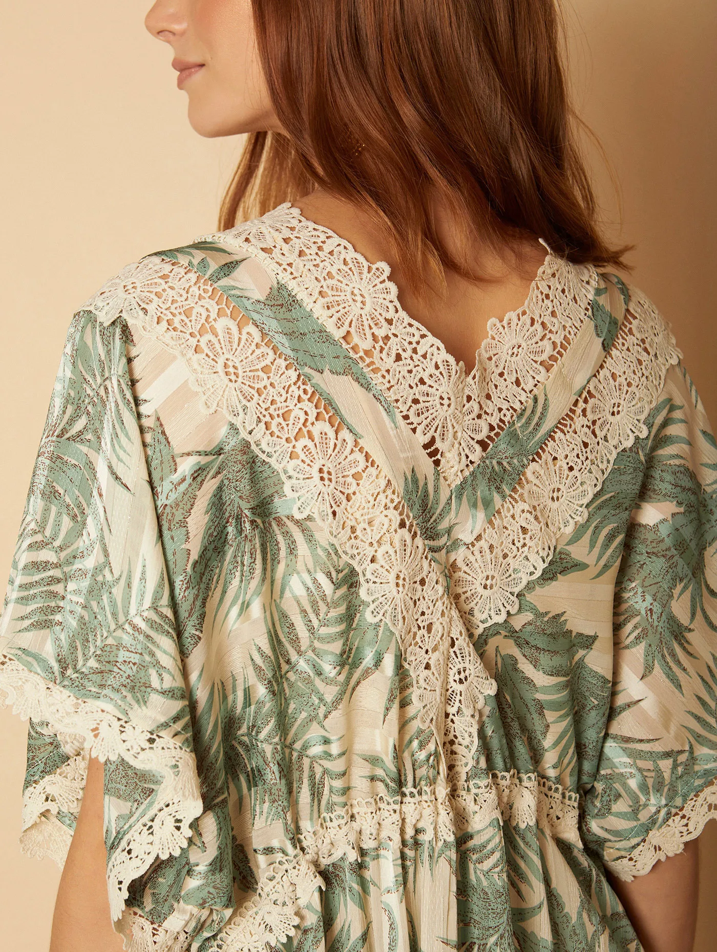 Kaftan gasa estampado