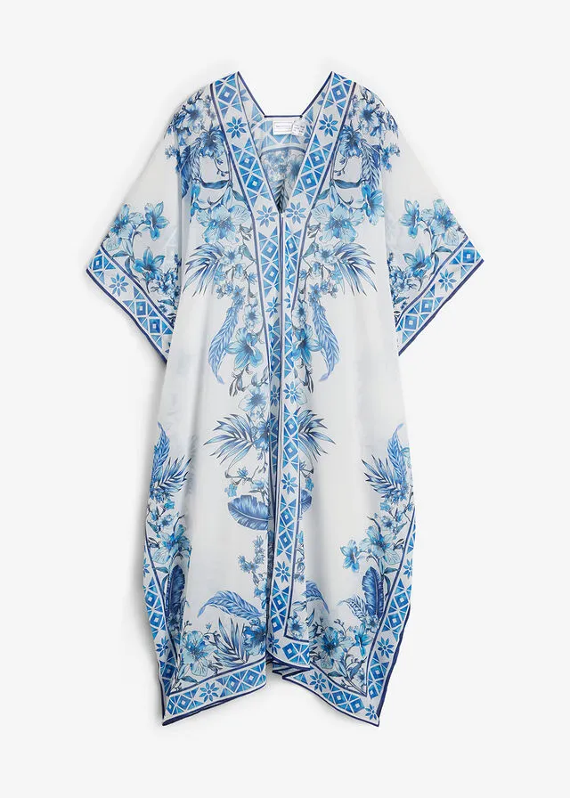 KIMONO DE GASA PARA LA PLAYA BLANCOAZUL