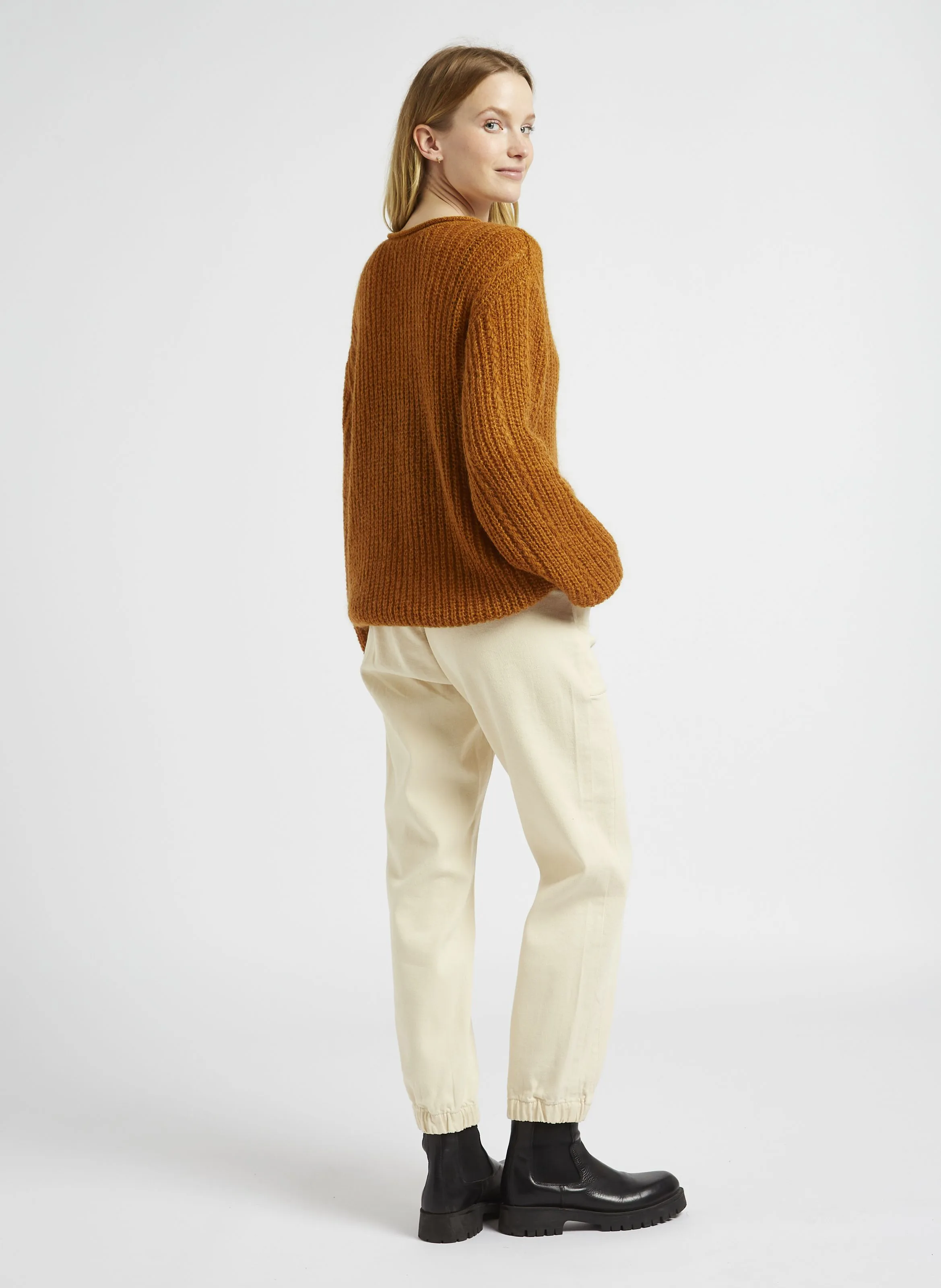 LE CALY  PANTALóN ZANAHORIA DE ALGODóN MEZCLADO EN BLANCO
