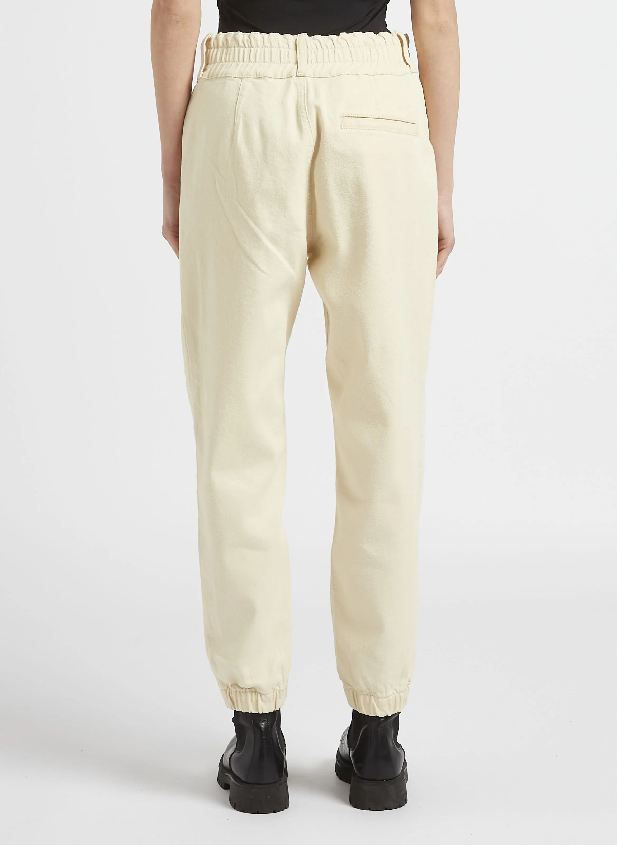 LE CALY  PANTALóN ZANAHORIA DE ALGODóN MEZCLADO EN BLANCO
