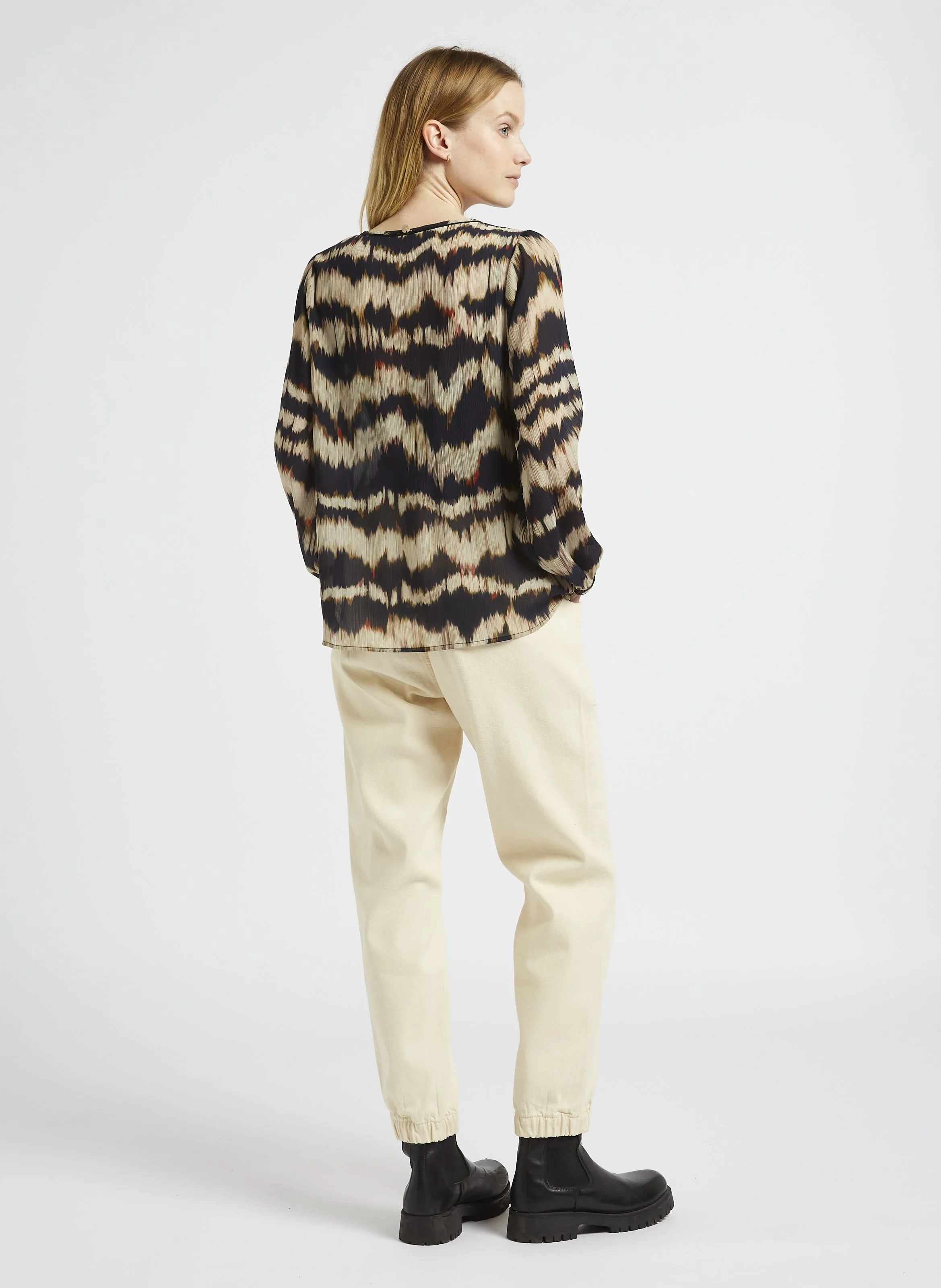 LE CALY  PANTALóN ZANAHORIA DE ALGODóN MEZCLADO EN BLANCO