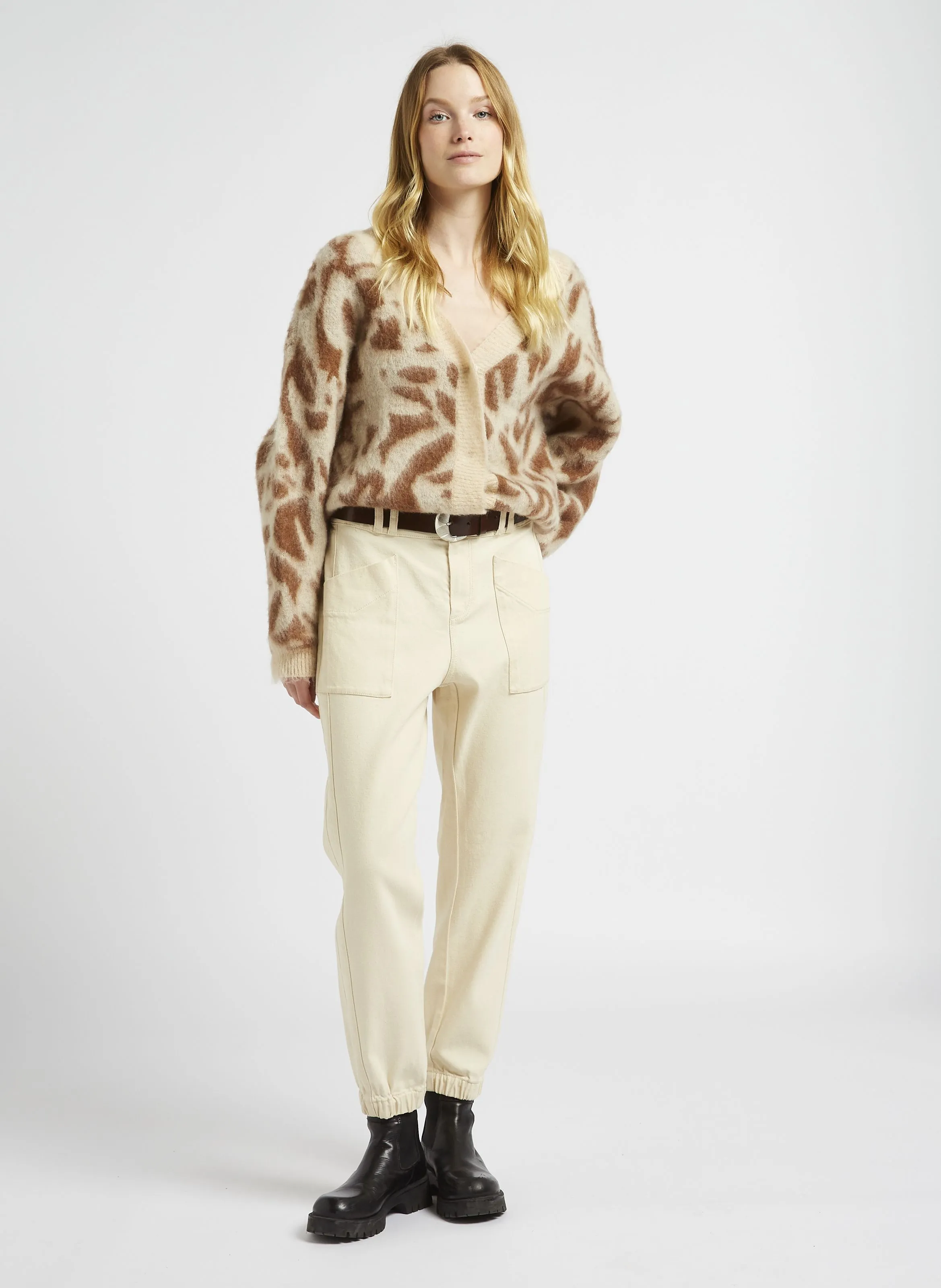 LE CALY  PANTALóN ZANAHORIA DE ALGODóN MEZCLADO EN BLANCO