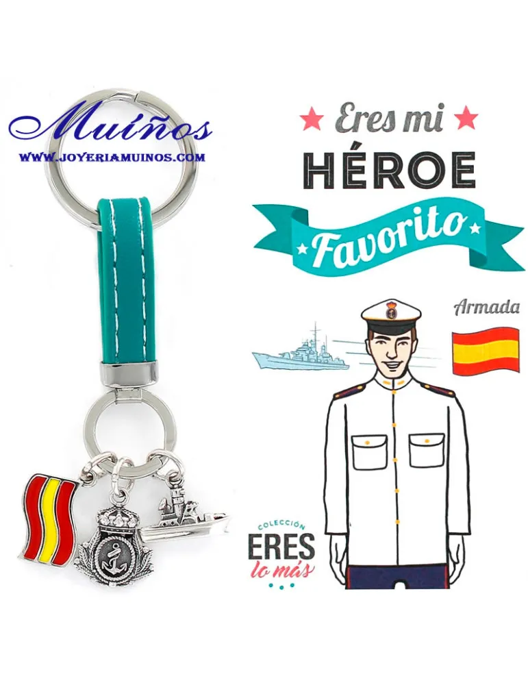 Llavero plata eres mi heroe favorito Armada