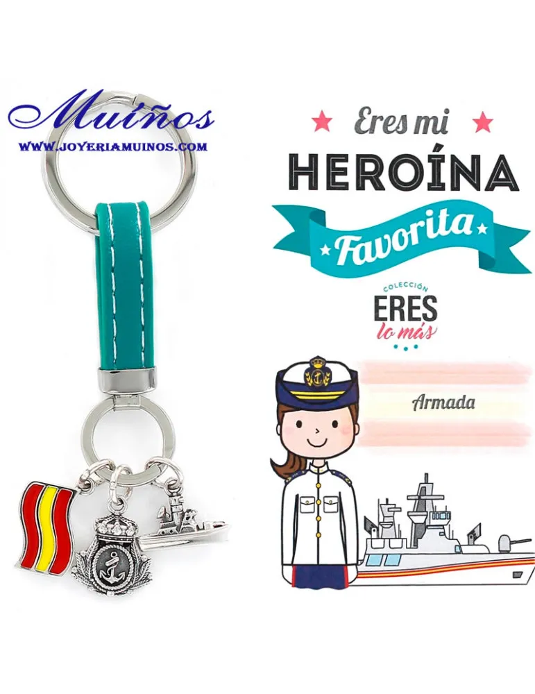 Llavero plata eres mi Heroína Favorita Armada