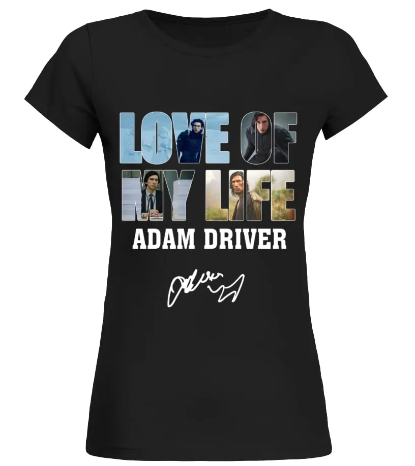 LOVE OF MY LIFE  ADAM DRIVER CAMISETA CUELLO REDONDO MUJER