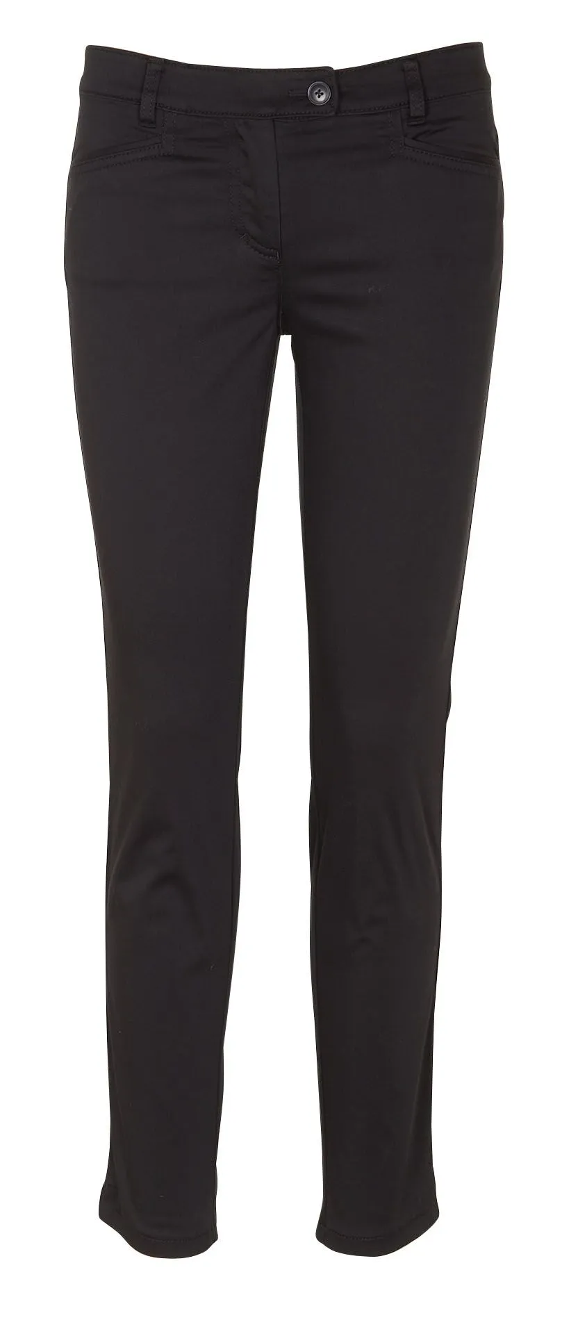 MARC O'POLO Pantalón slim tobillero de algodón en negro