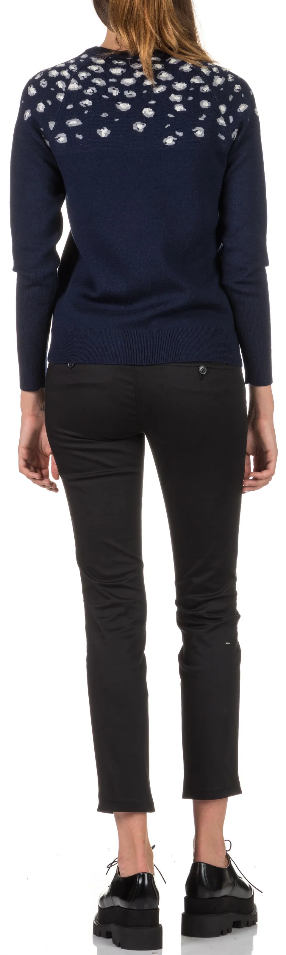 MARC O'POLO Pantalón slim tobillero de algodón en negro