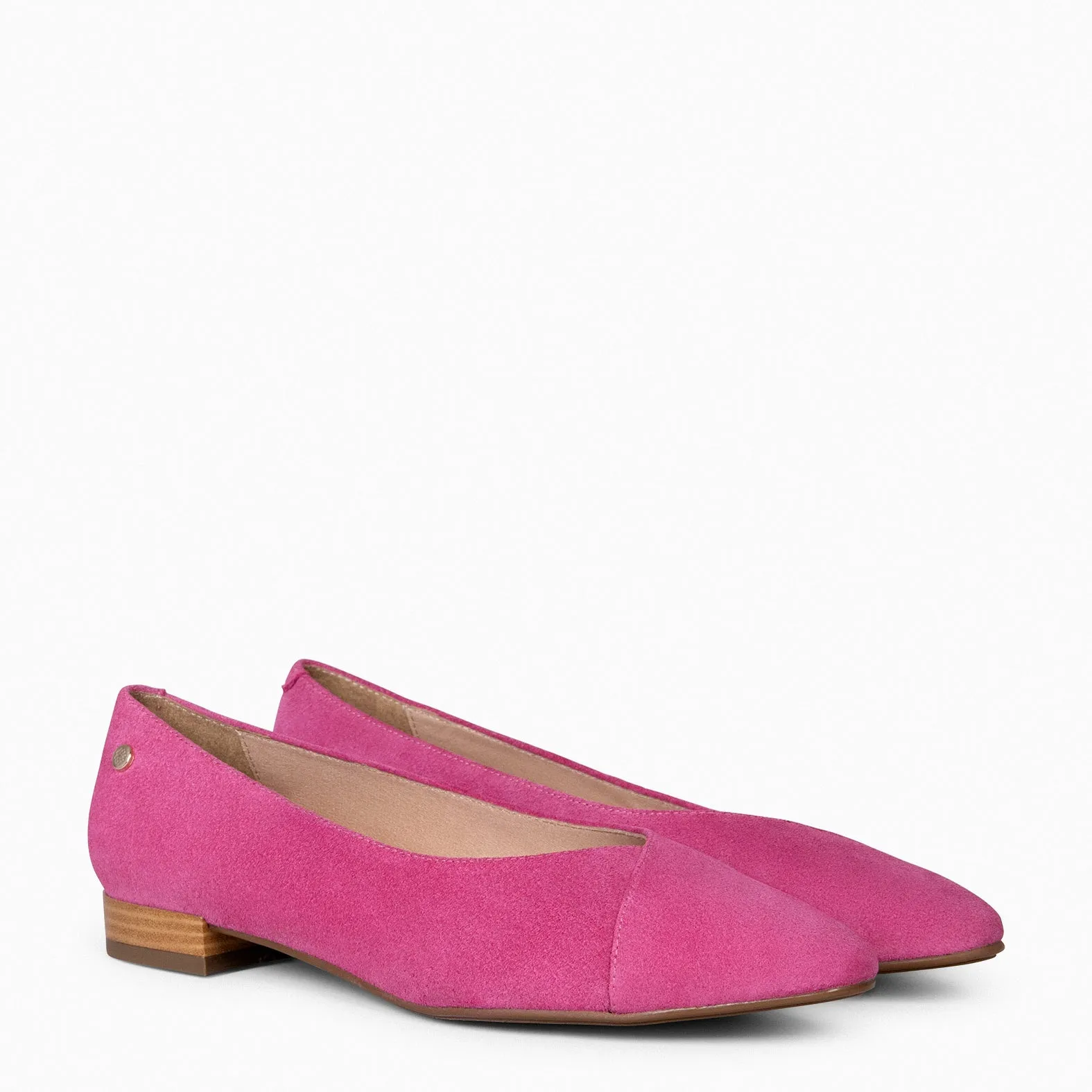 MARIE  ZAPATOS DE TACóN BAJO DE PUNTA FINA FUCSIA