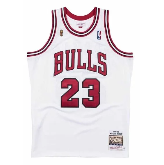 MICHAEL JORDAN CHICAGO BULLS 9596 WHITE AUTHENTIC