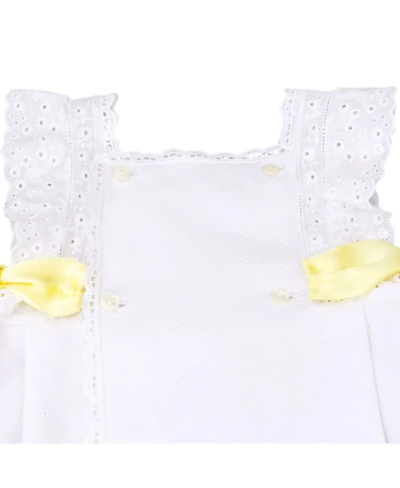 Mini Vestido Piqué Ro Infantil Lazos Colores