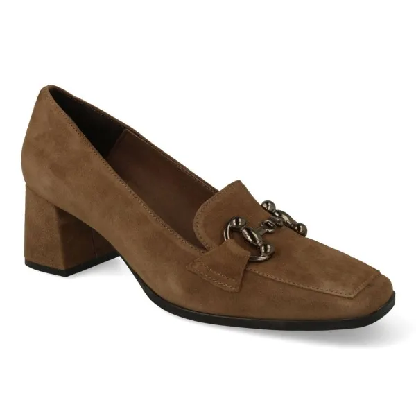 MOCASINES CON TACON MUJER COMODOS MOD. GIORGINA TAUPE