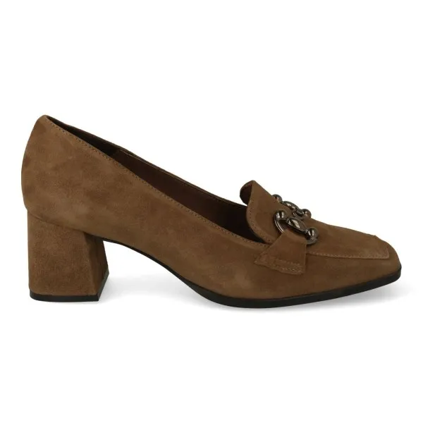 MOCASINES CON TACON MUJER COMODOS MOD. GIORGINA TAUPE