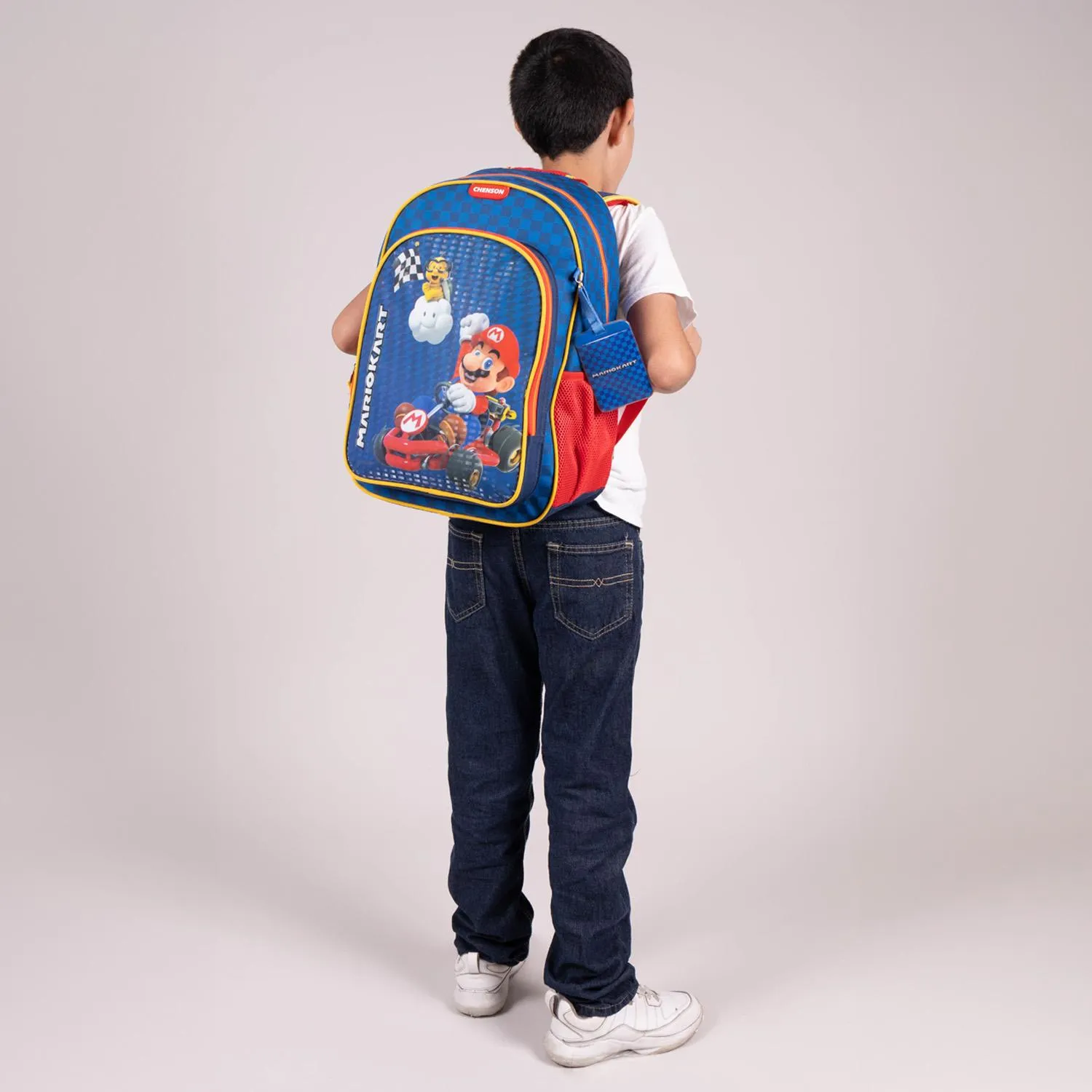 Mochila Azul Mario Bros Para Nio Chenson Gokar