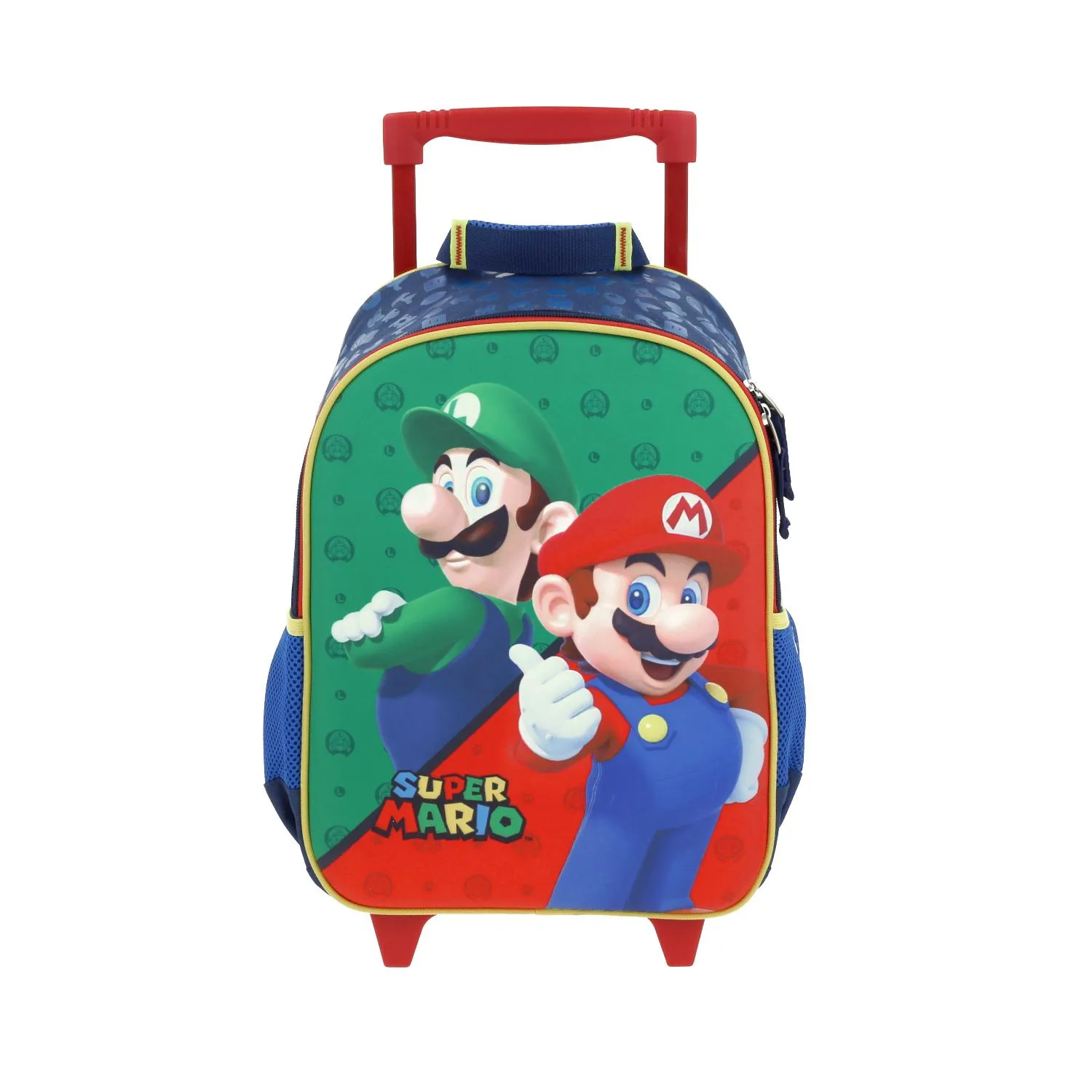 Mochila con Ruedas Luigi y Mario Bros Azul Kinder