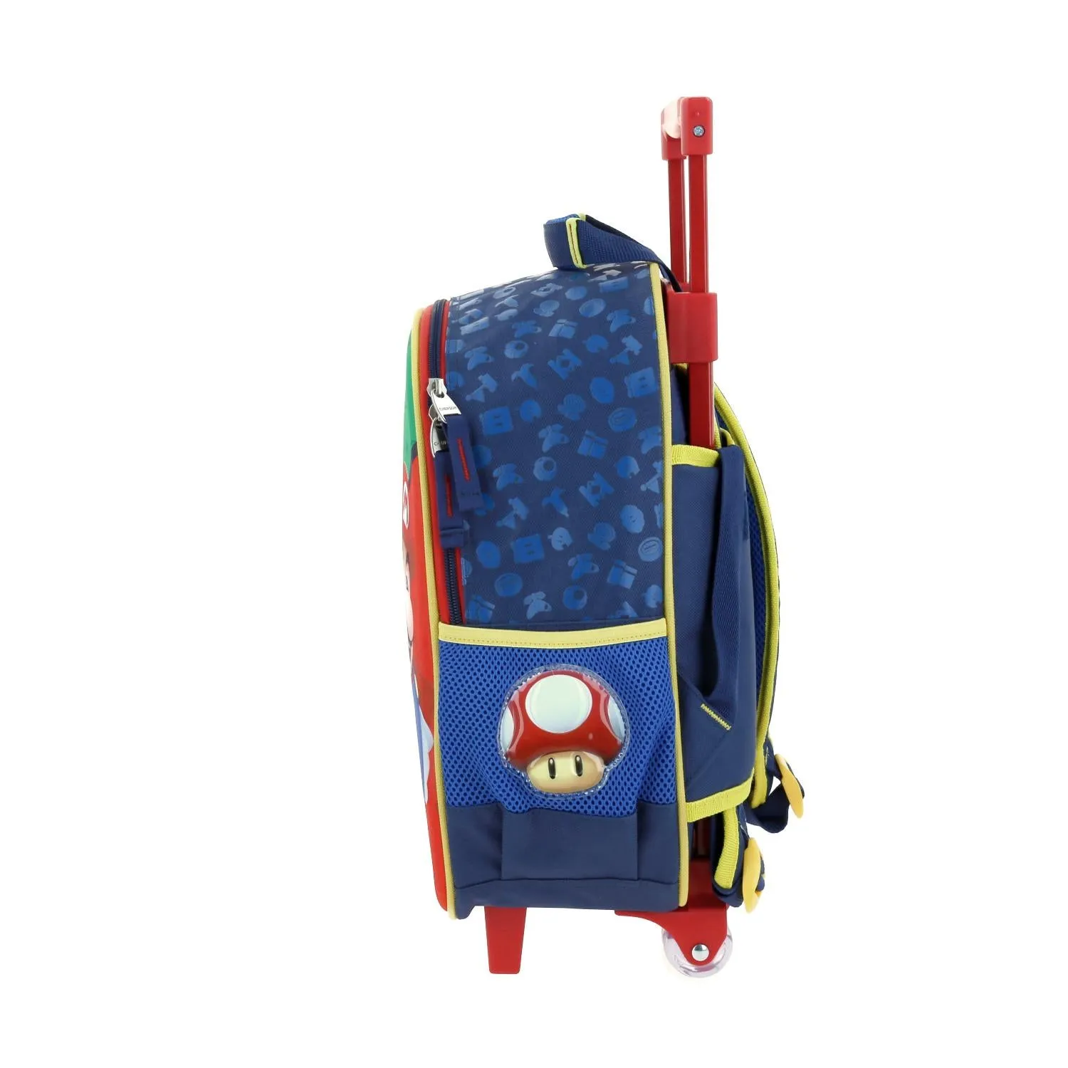 Mochila con Ruedas Luigi y Mario Bros Azul Kinder
