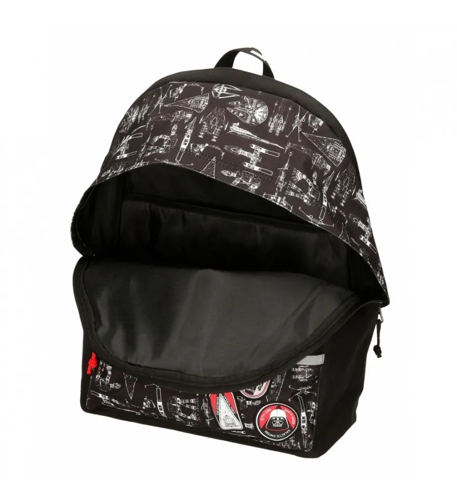 Mochila Escolar Star Wars Space Mission 44cm con portaordenador negro