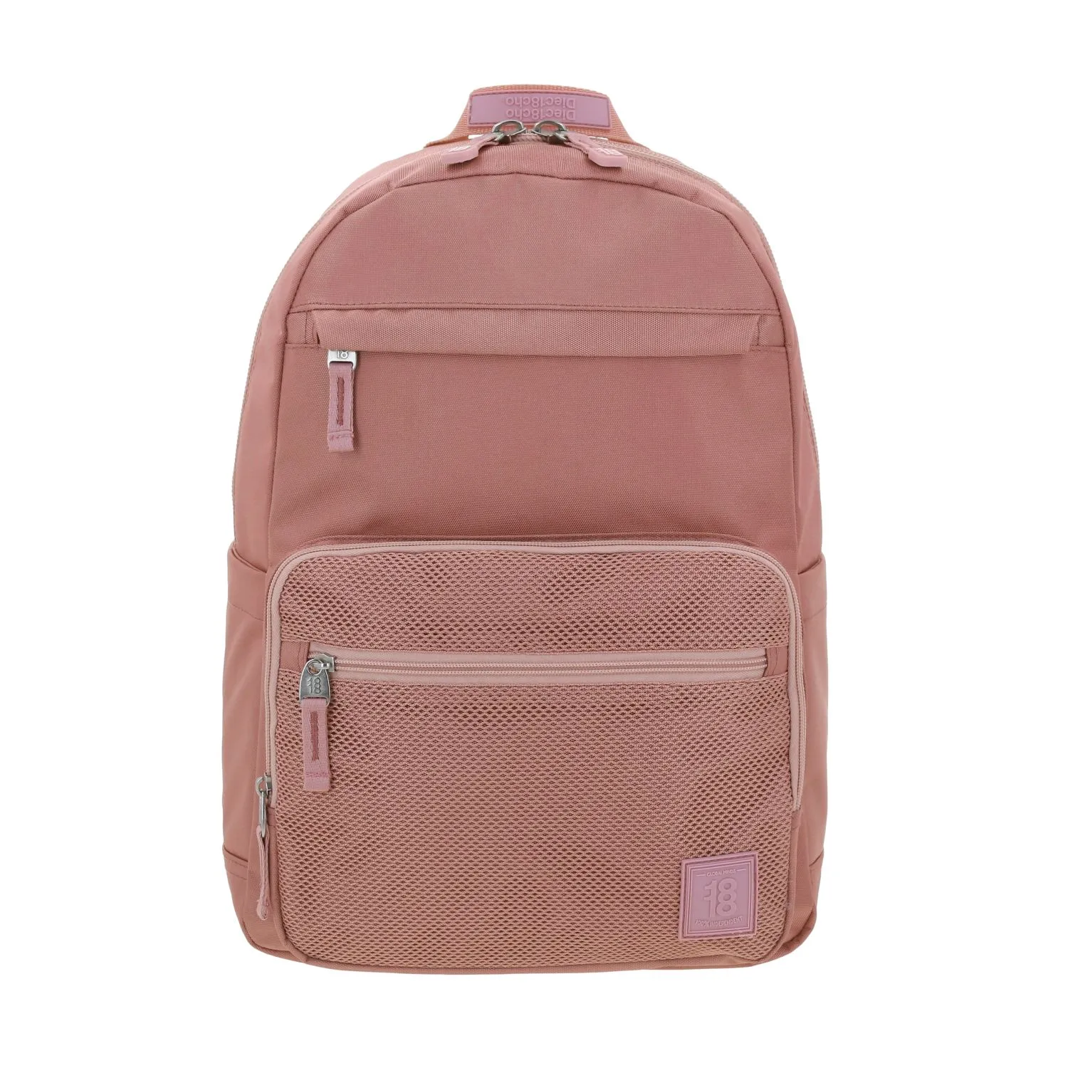 Mochila Grande 1818 Unisex Softy Caqui Con Porta Laptop De Hasta 15.
