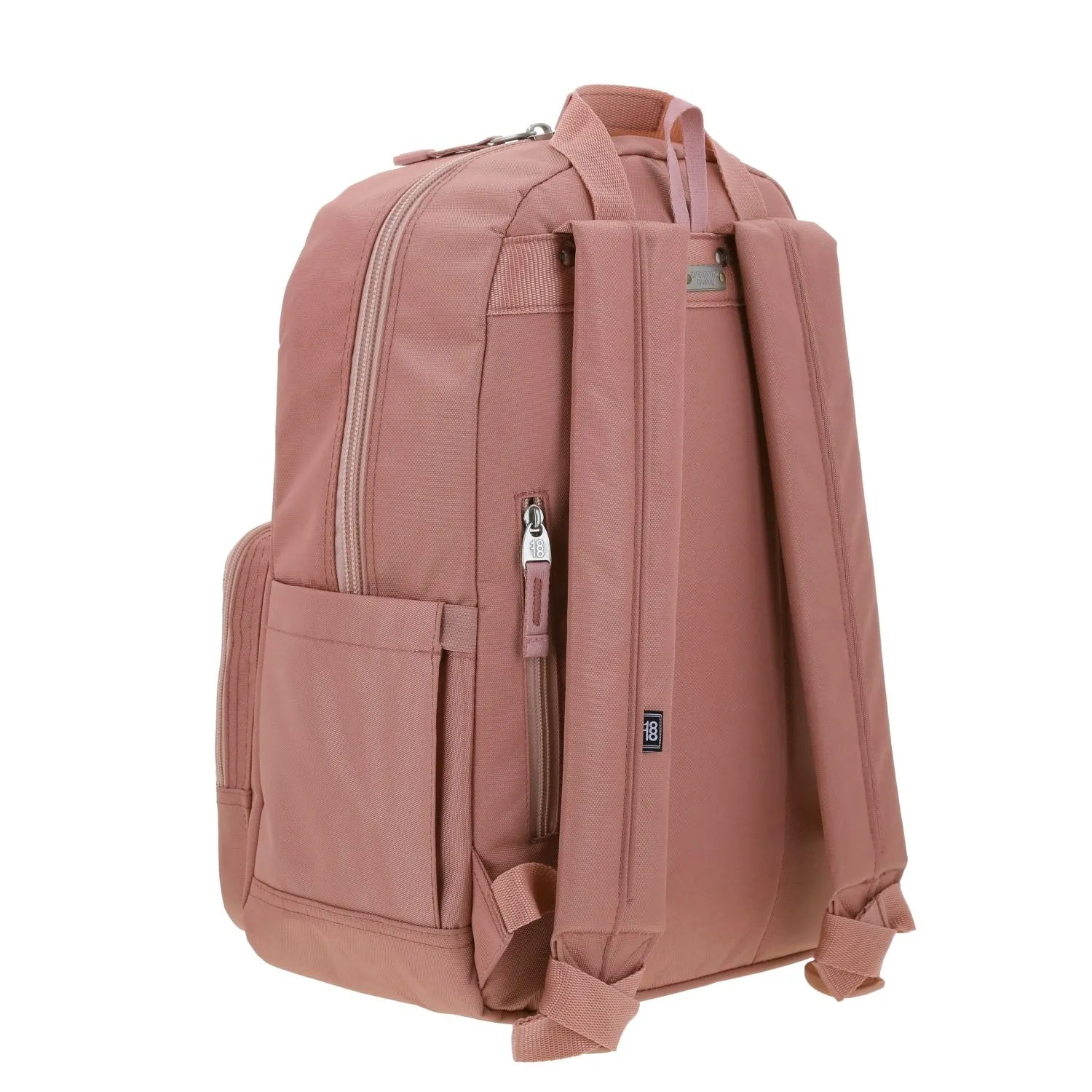 Mochila Grande 1818 Unisex Softy Caqui Con Porta Laptop De Hasta 15.