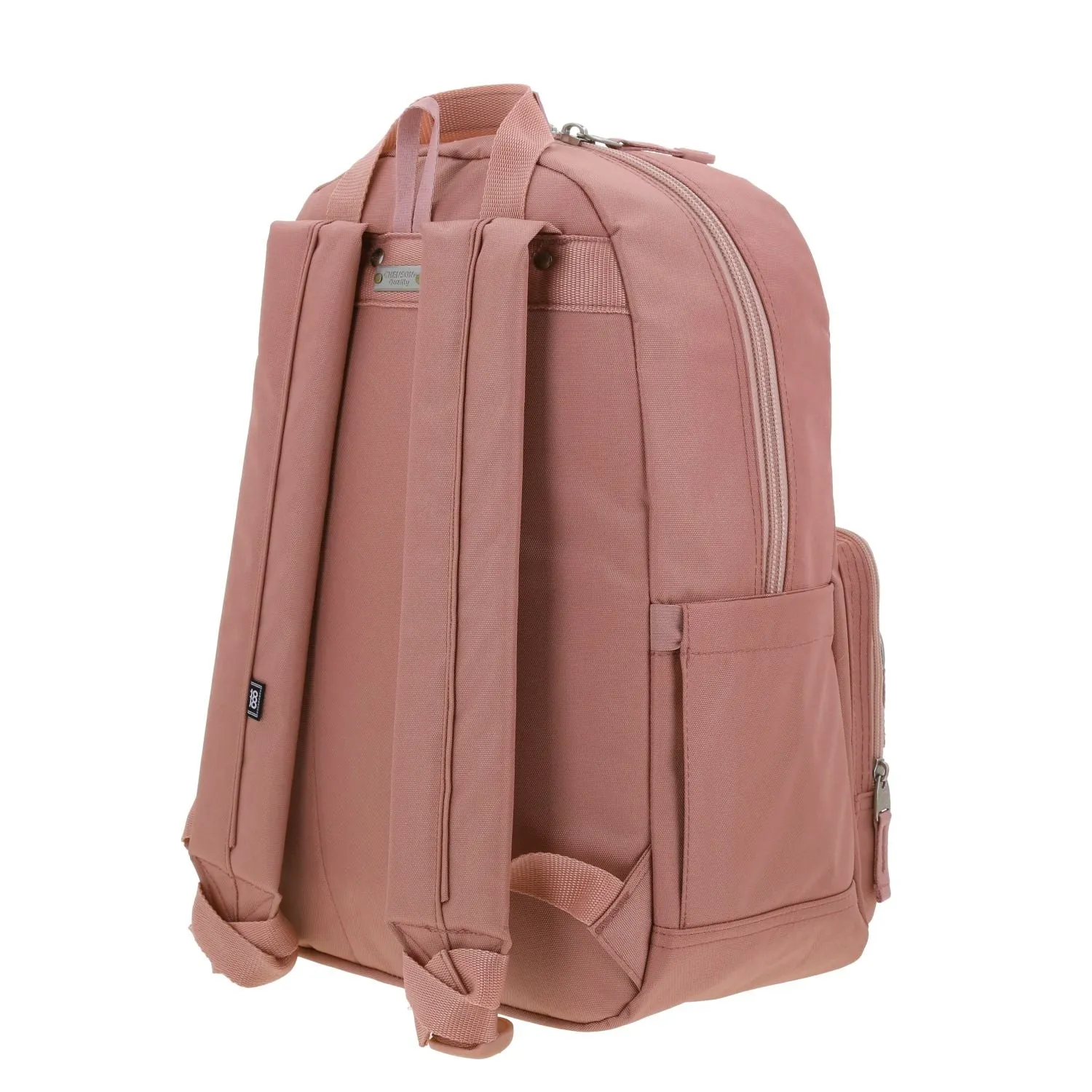 Mochila Grande 1818 Unisex Softy Caqui Con Porta Laptop De Hasta 15.