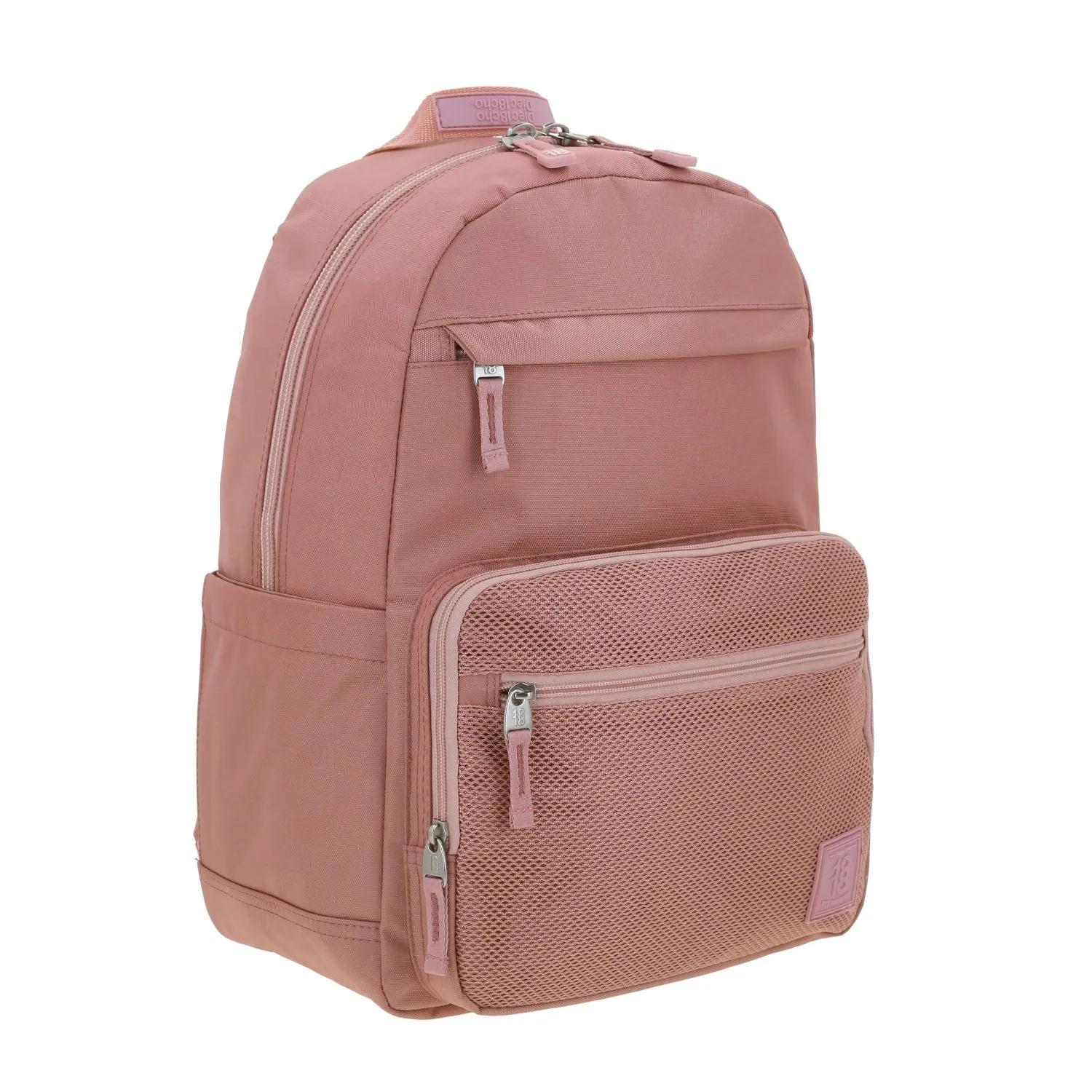 Mochila Grande 1818 Unisex Softy Caqui Con Porta Laptop De Hasta 15.