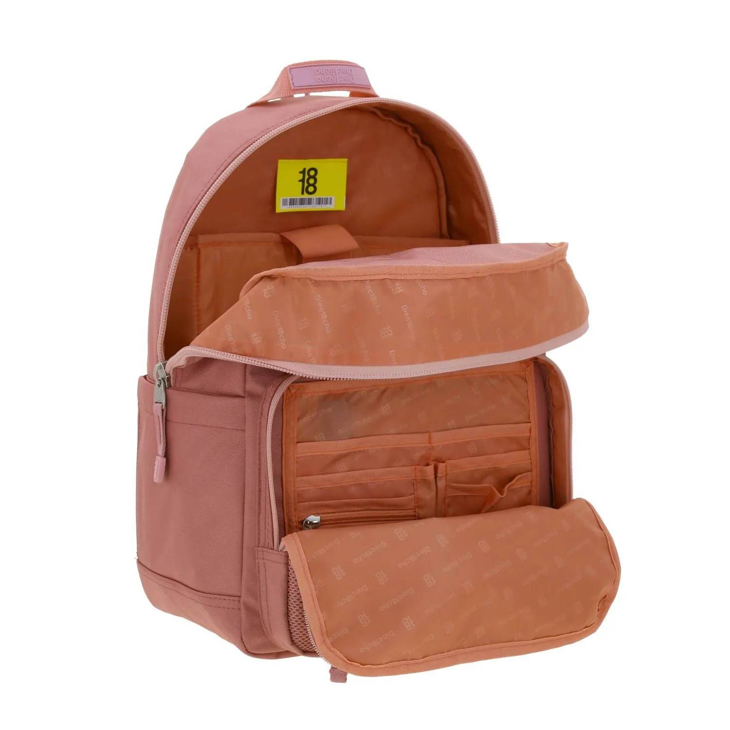 Mochila Grande 1818 Unisex Softy Caqui Con Porta Laptop De Hasta 15.