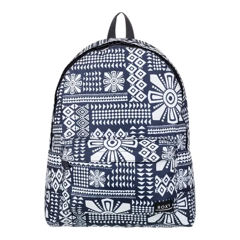 Mochila Roxy Sugar Baby Printed Negro Blanco Floreado