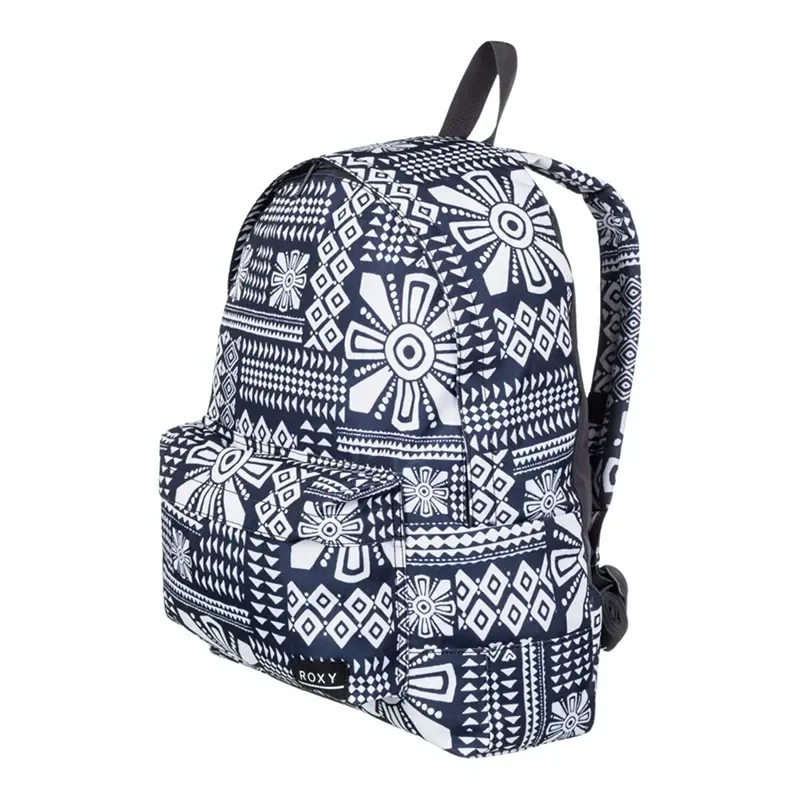 Mochila Roxy Sugar Baby Printed Negro Blanco Floreado