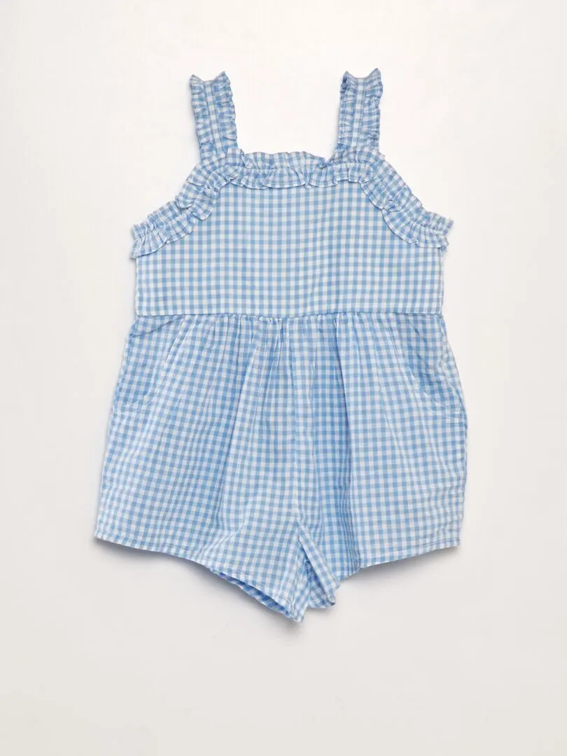 MONO DE VICHY DE GASA DE ALGODóN  AZUL