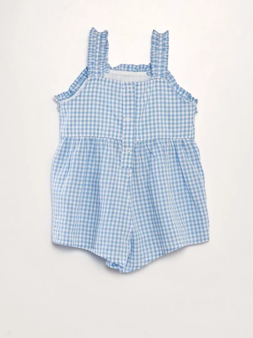MONO DE VICHY DE GASA DE ALGODóN  AZUL