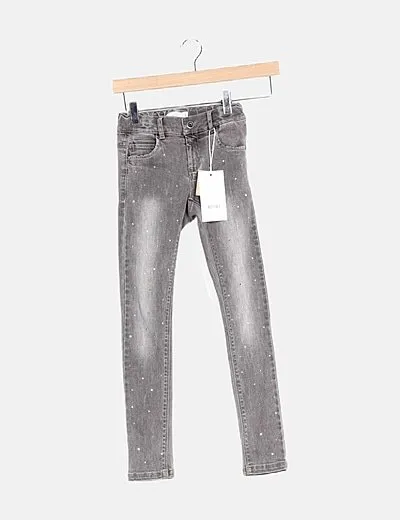 Name it Jeans denim gris strass