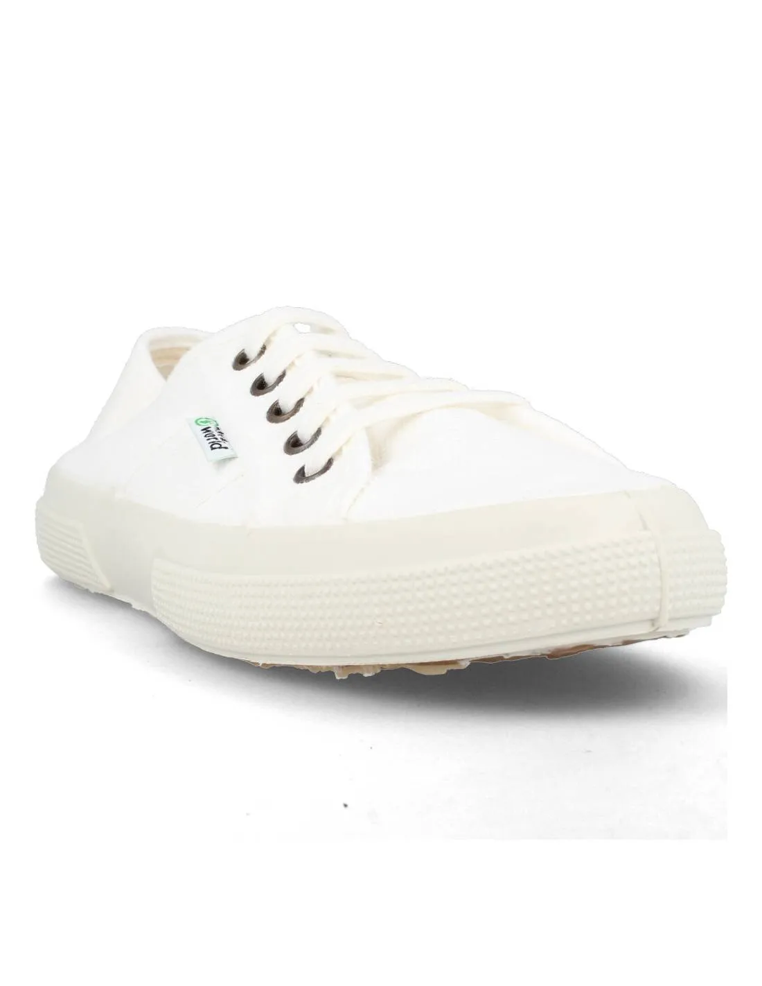 NATURAL WORLD  ZAPATILLA BASQUET LONA BLANCO