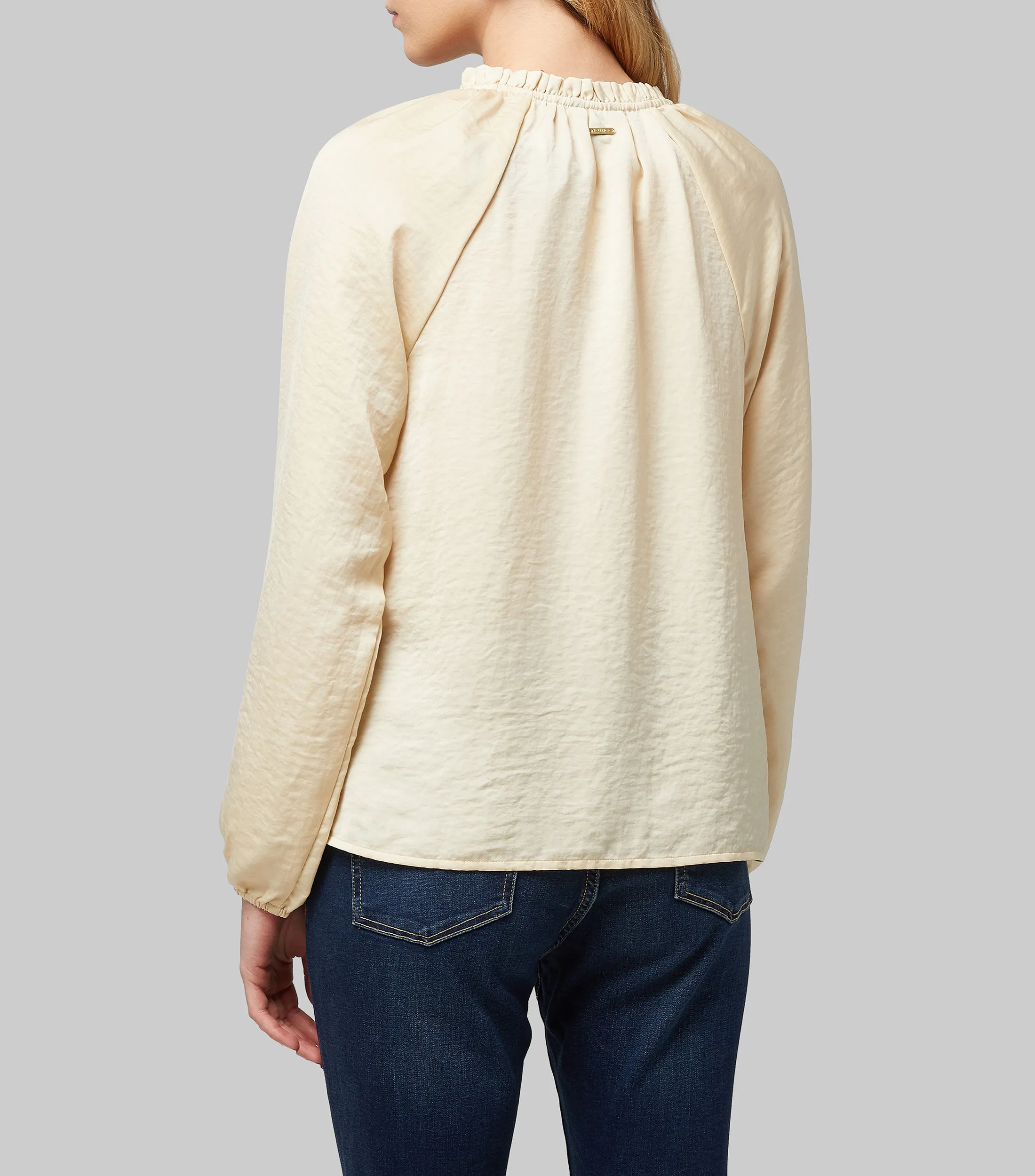Nautica Blusa lisa de manga larga Mujer