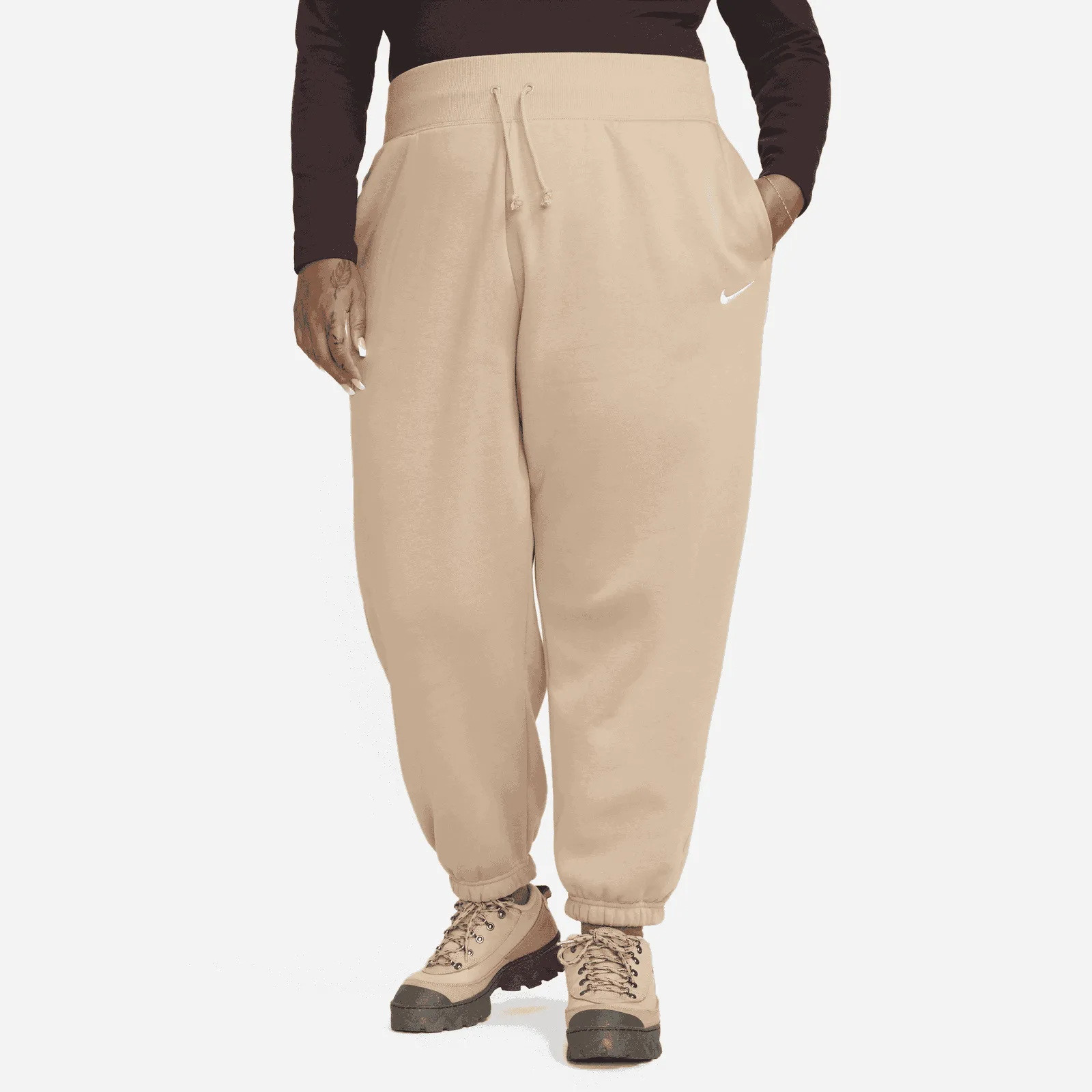 NIKE SPORTSWEAR PHOENIX FLEECE HIGHWAISTED OVERSIZED TRACKSUIT BOTTOMS (PLUS SIZE)