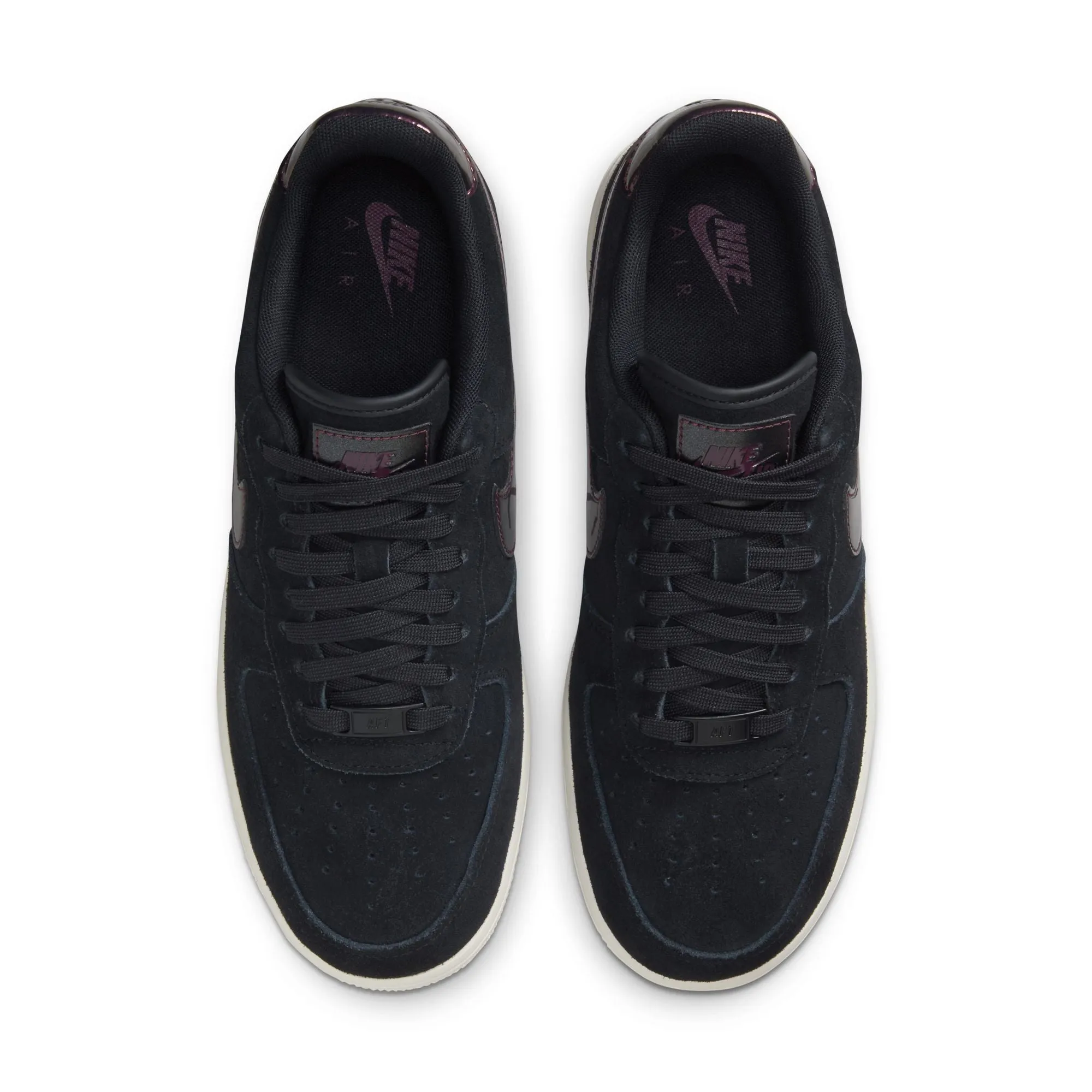 NIKE WOMEN AIR FORCE 1 '07 SE BLACK/BLACKSUMMIT WHITENIGHT MAROON