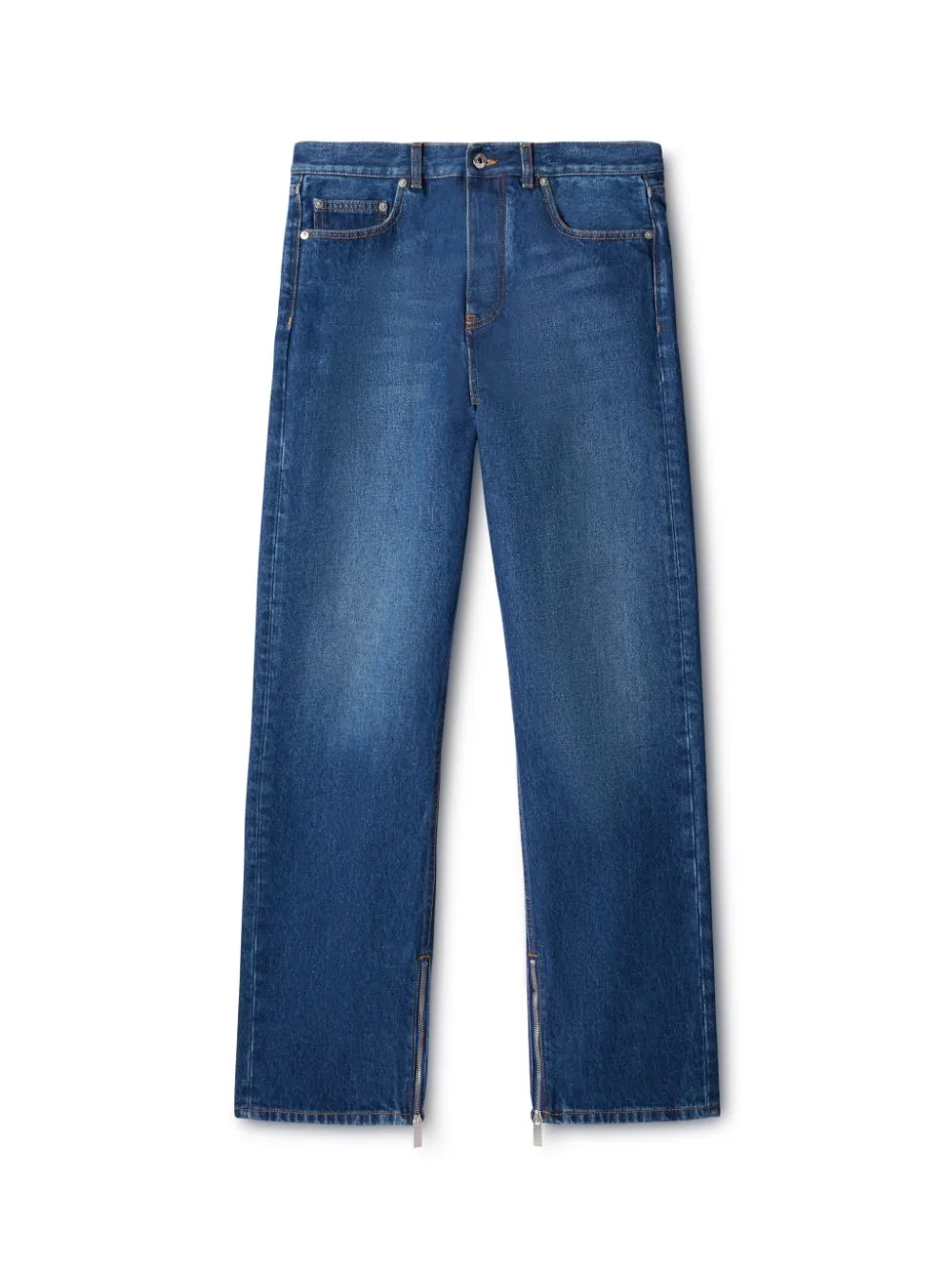 Off White Arr Tab Zip Det Skate Jeans Medium Blue No Color