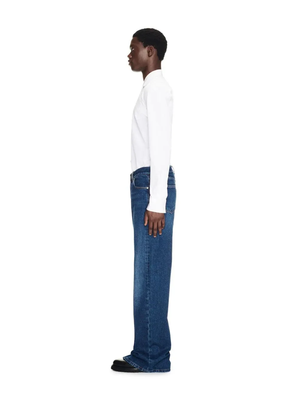 Off White Arr Tab Zip Det Skate Jeans Medium Blue No Color