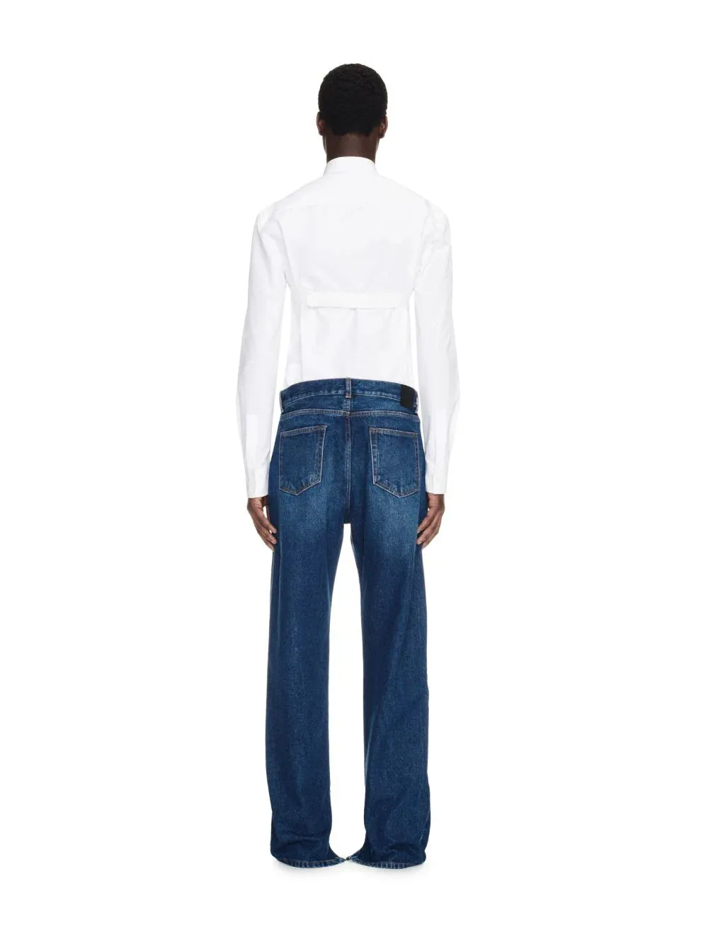 Off White Arr Tab Zip Det Skate Jeans Medium Blue No Color