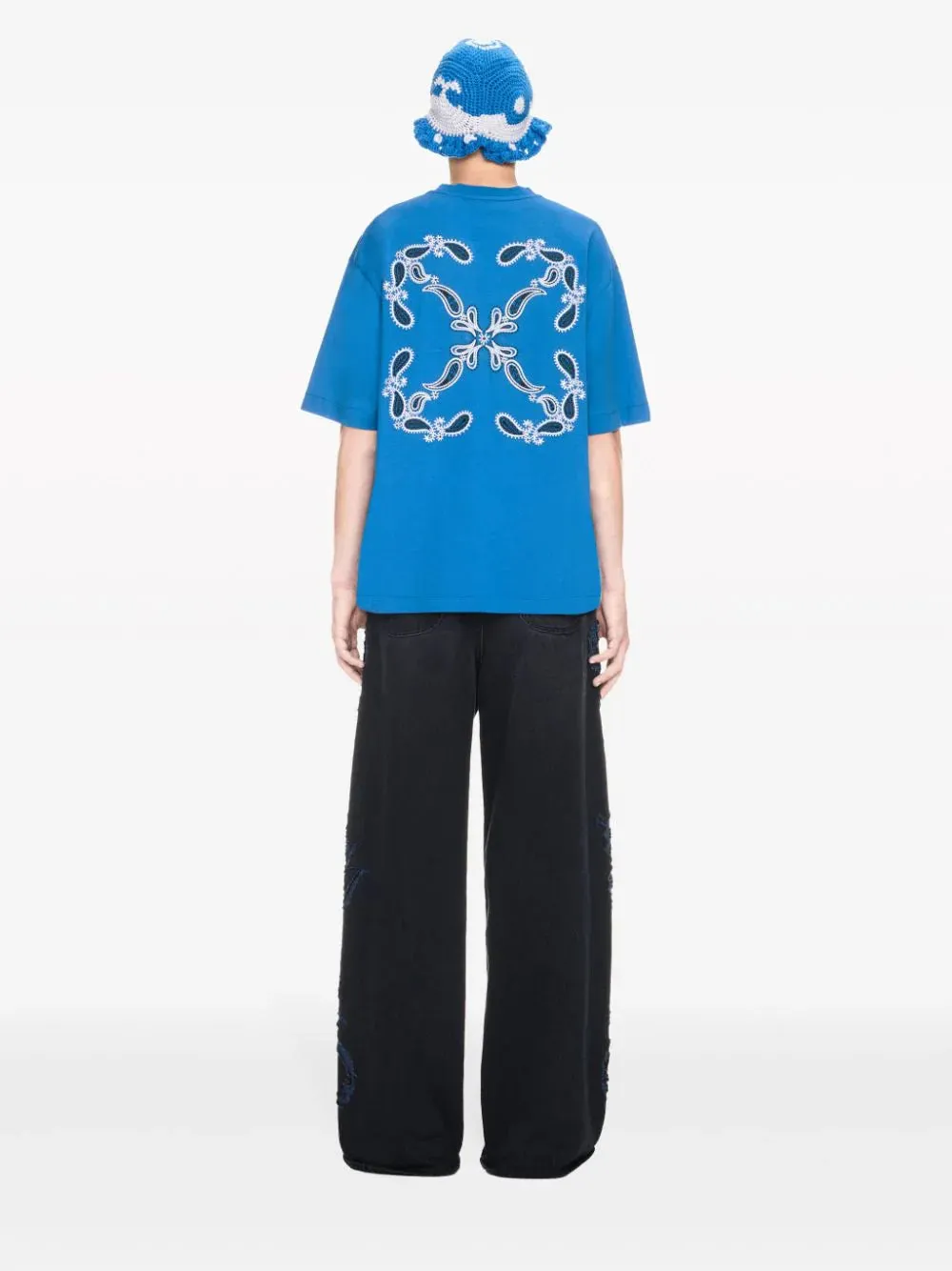 Off White Natlover Super Baggy Jeans Vintage Black Nautical Blue