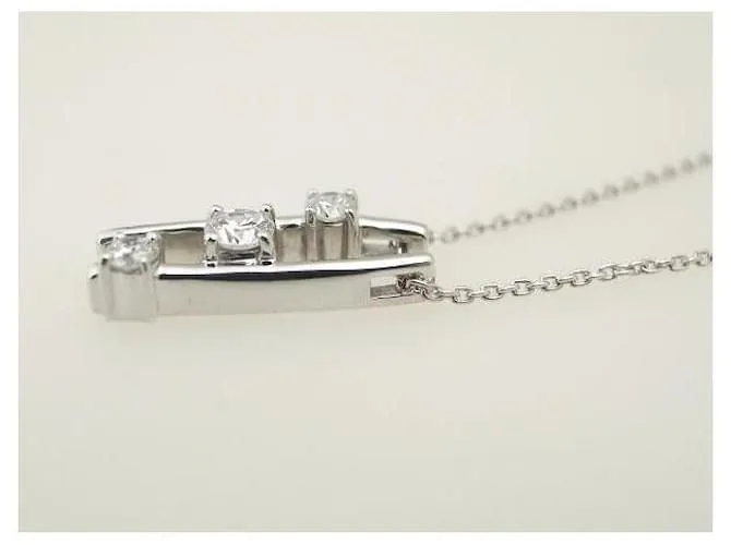Otras joyas & Other Stories K18Collar de diamantes con inicial H de WG 0.30tomografía computarizada en 18k Oro blanco para m