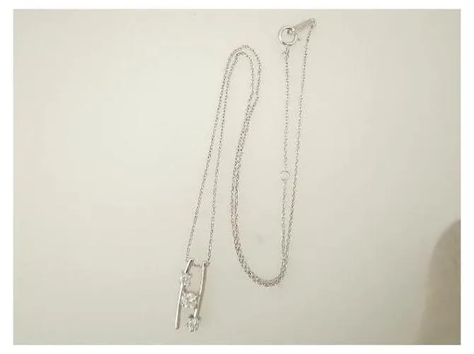 Otras joyas & Other Stories K18Collar de diamantes con inicial H de WG 0.30tomografía computarizada en 18k Oro blanco para m