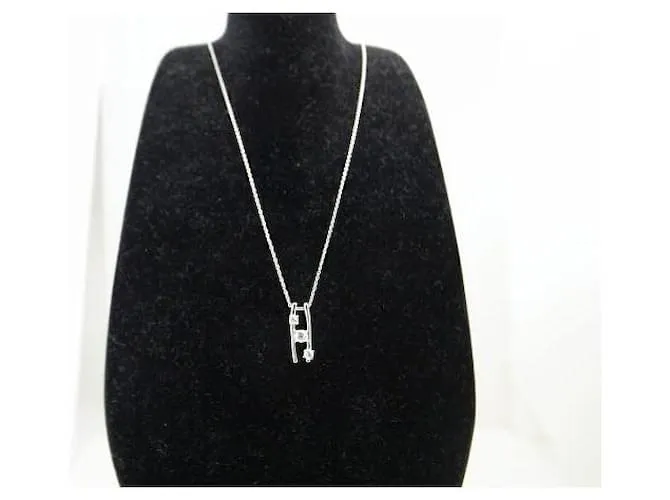 Otras joyas & Other Stories K18Collar de diamantes con inicial H de WG 0.30tomografía computarizada en 18k Oro blanco para m