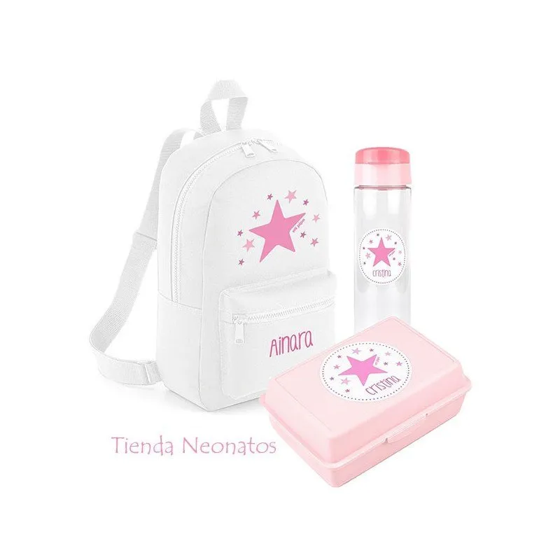 Pack bebé mochila blanca Estrella