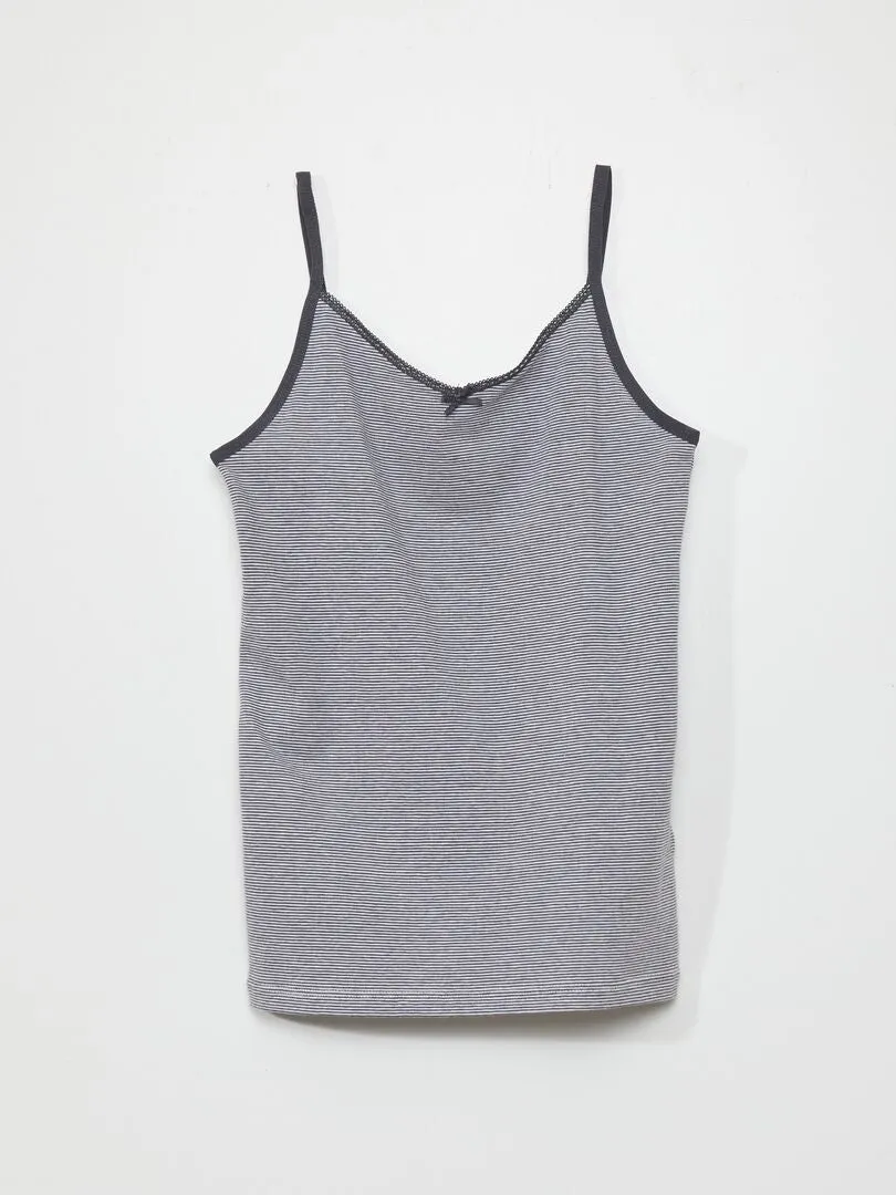 PACK DE 2 CAMISETAS DE TIRANTES DE ALGODóN ELáSTICO  BLANCO