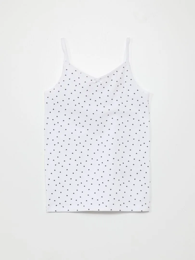 PACK DE 2 CAMISETAS DE TIRANTES DE ALGODóN ELáSTICO  BLANCO