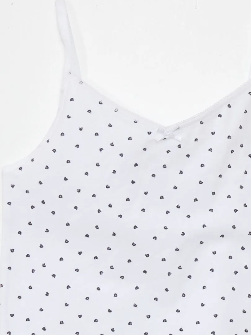 PACK DE 2 CAMISETAS DE TIRANTES DE ALGODóN ELáSTICO  BLANCO