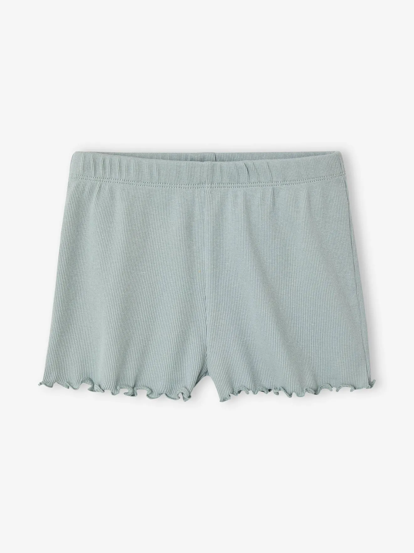Pack de 2 pijamas con short de punto de canalé para niña
