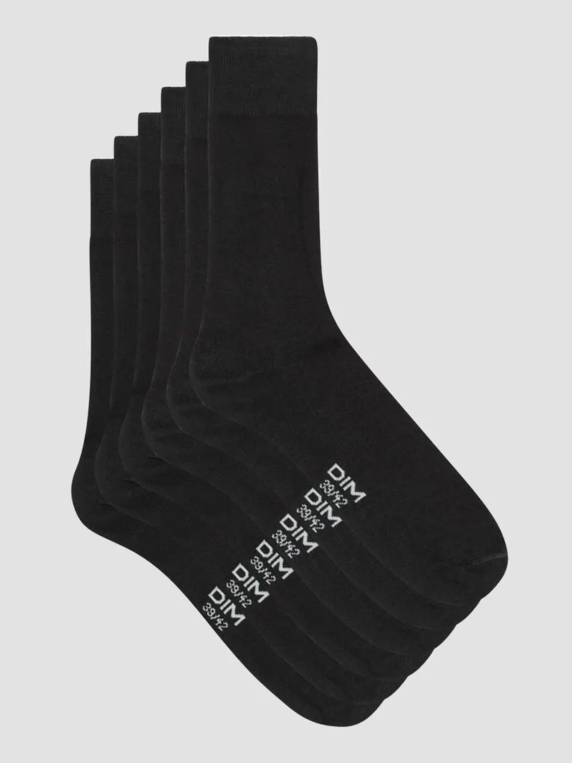 PACK DE 3 PARES DE CALCETINES 'DIM'  NEGRO
