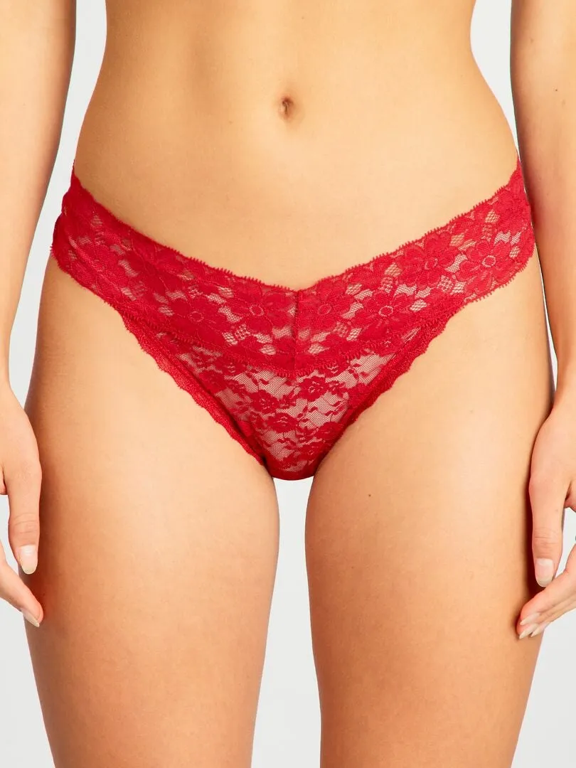 PACK DE 3 TANGAS DE PUNTO  ROJO
