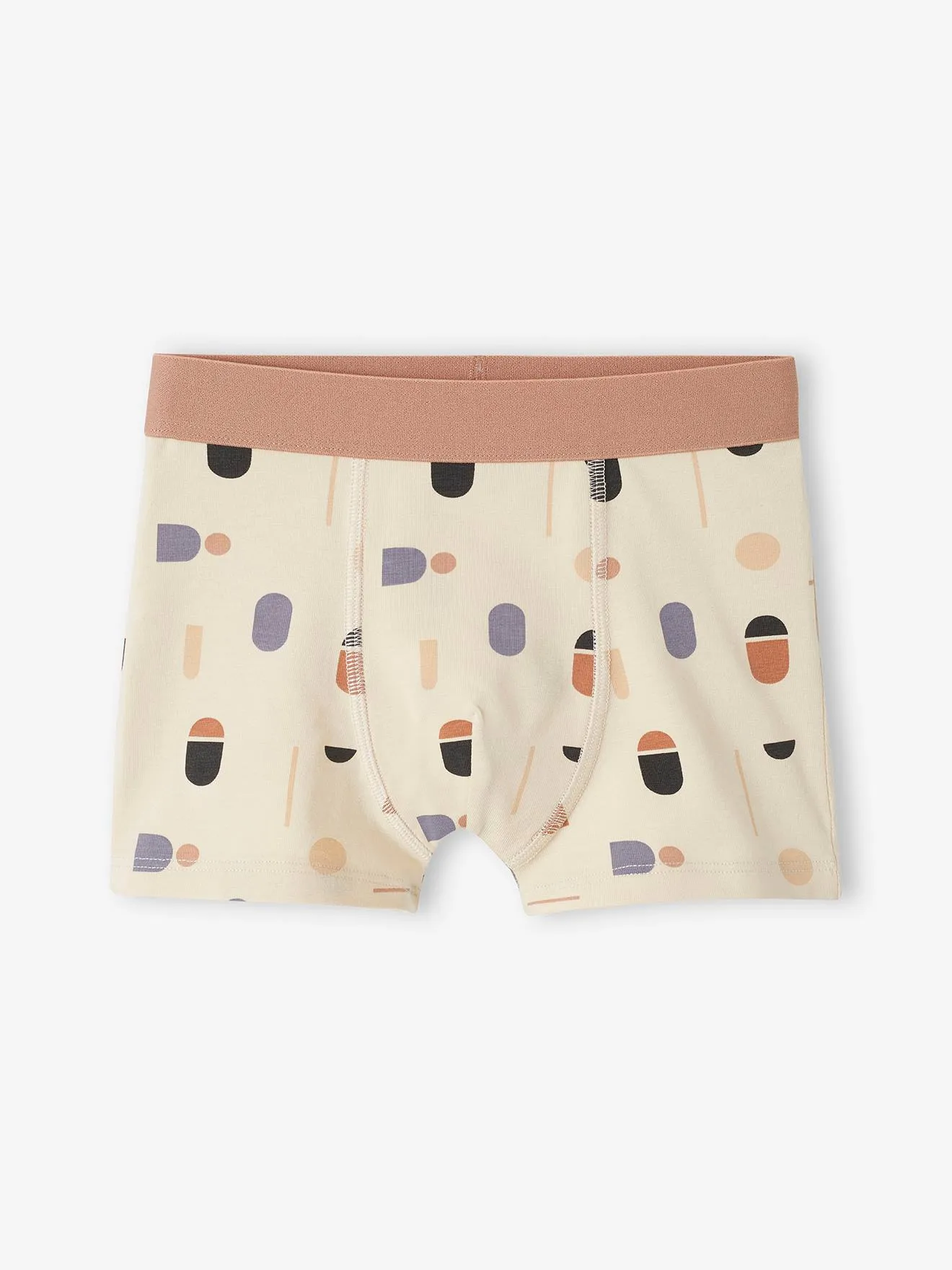 Pack de 5 boxers stretch estampado gráfico de algodón orgánico, niño